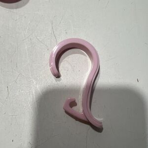 Pink Shower Curtain Hooks ︱Vintage︱Set of 10︱Plastic
